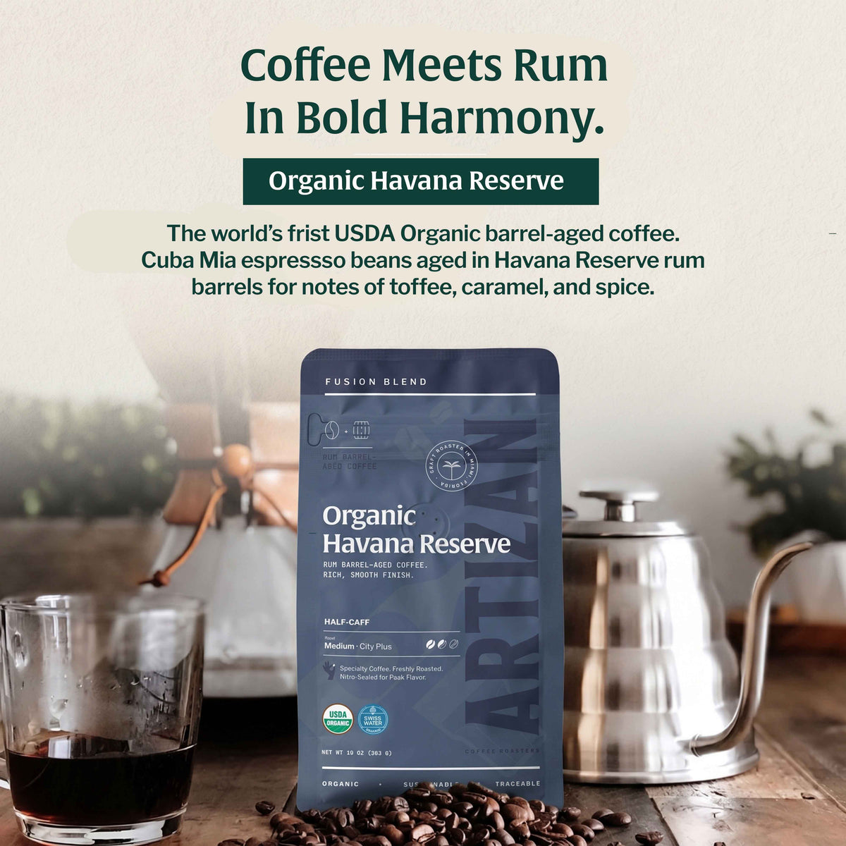 Organic Havana Reserve Rum Barrel Aged Coffee
